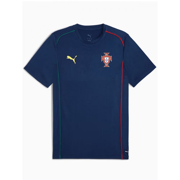 Portugal t-shirt décontracté pour adulte uniforme d'entraînement bleu marine spécial vêtements de sport de football pour hommes hauts de football chemise de sport 2025-2026